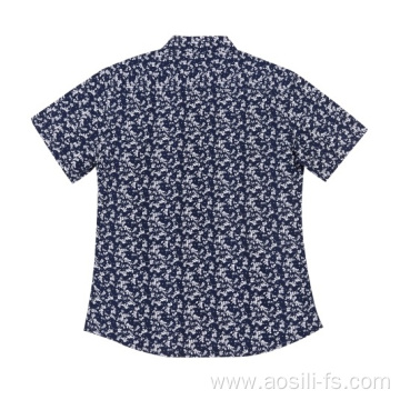 Men's woven rayon Short-Sleeve shirt